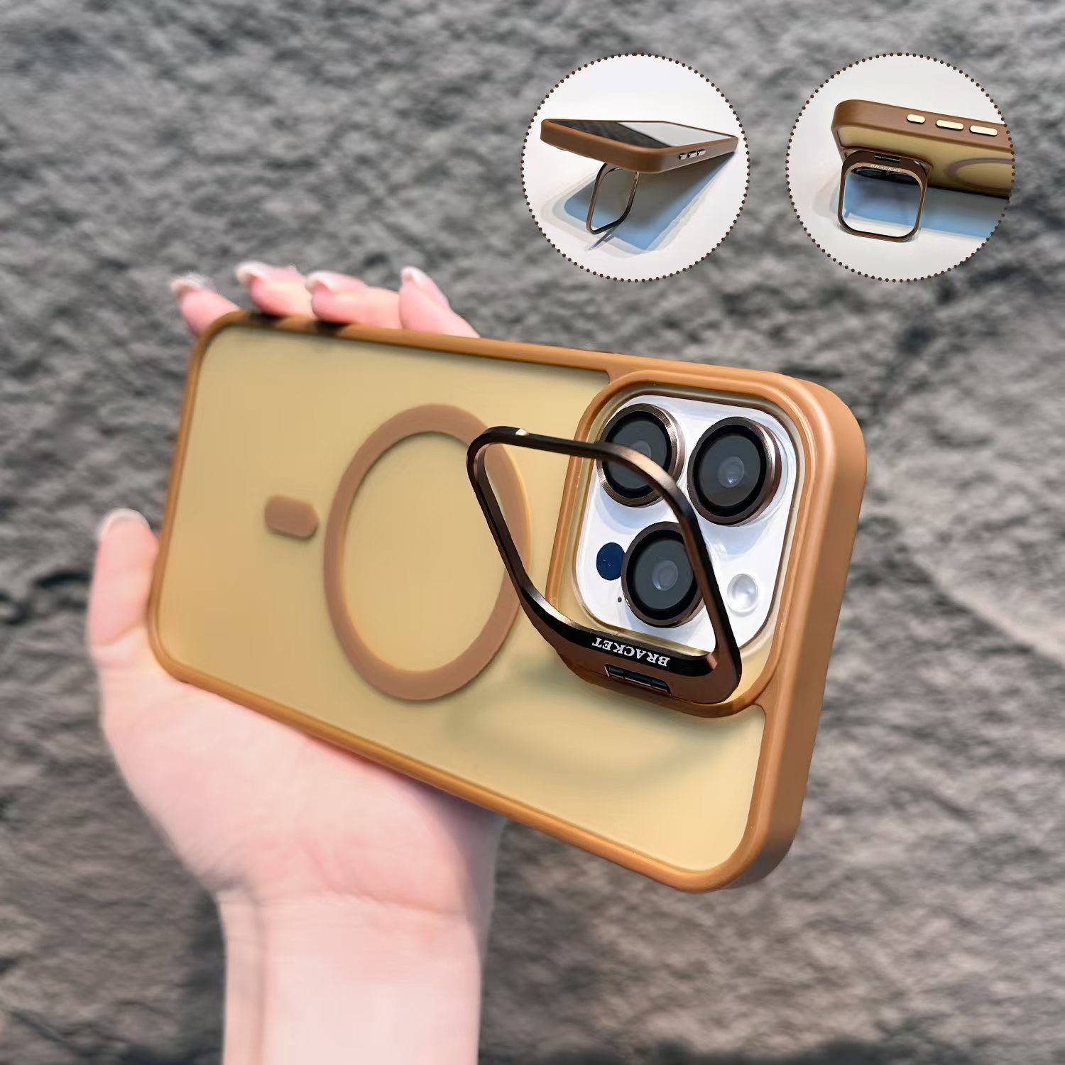 Iphone17Promax Magnetic Phone Case Suitable for Apple 16 Skin-Feel Matte 13 Lens Holder 14 Protective Cover