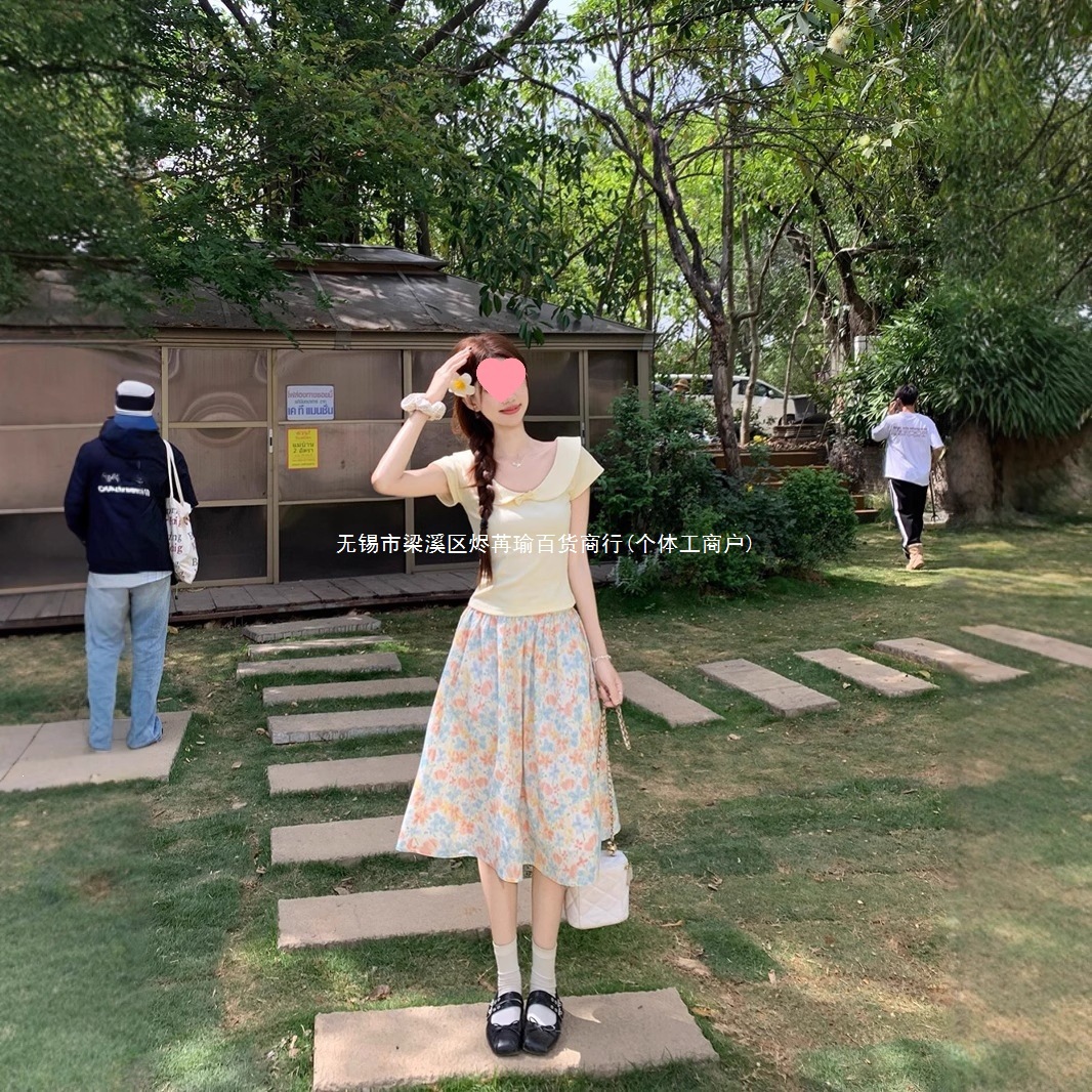EIA一尧【甜梨日记】2026娃娃领短袖上衣女夏甜美温柔显瘦少女短