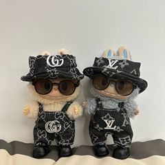 labubu娃衣大牌联名款服装穿搭拉布布一二三代盲盒公仔服饰换装