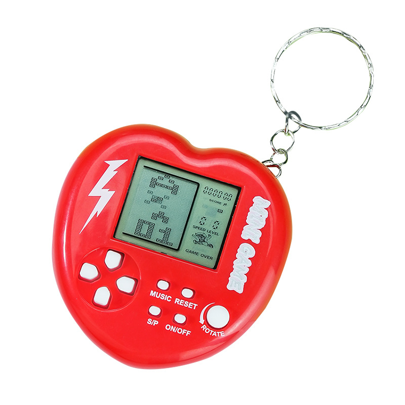 Creativo mini amor Tetris juegos llavero juguetes colgantes clásicos de dibujos animados juegos de mano