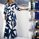 eBay AliExpress Explosions New Fashion Long Sleeve Printed Shirt Dress Long dress Women