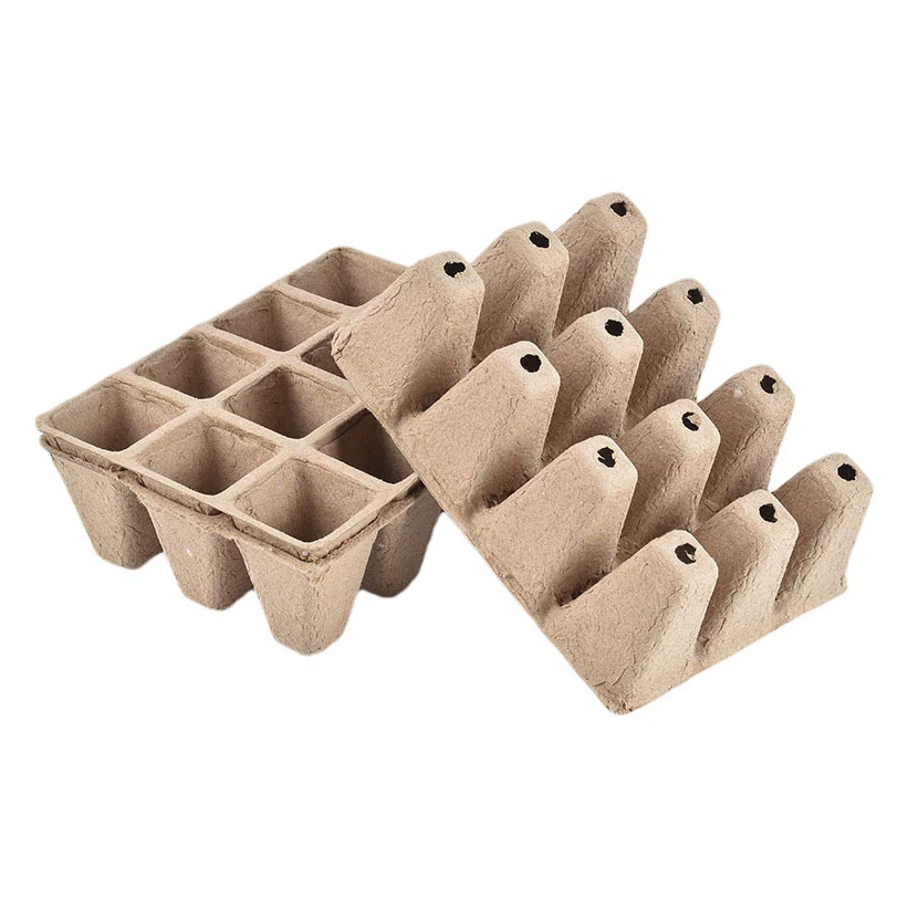 Разлагаемая Целлюлоза для проращивания горшков для посадки рассады лоток для целлюлозы 12-сетка экспериментальный горшок для проращивания семян Целлюлоза для литья