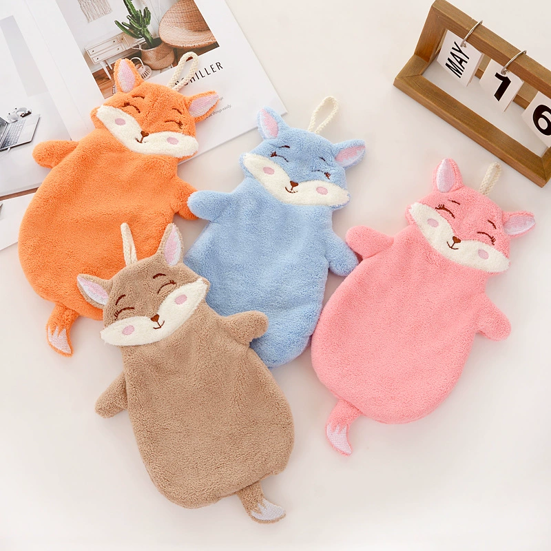 Новые маленькие детские towels с милым картоном лисёнка можно повесить на кухне и в ванной, впитывающие и быстро сохнущие полотенца для рук, опт