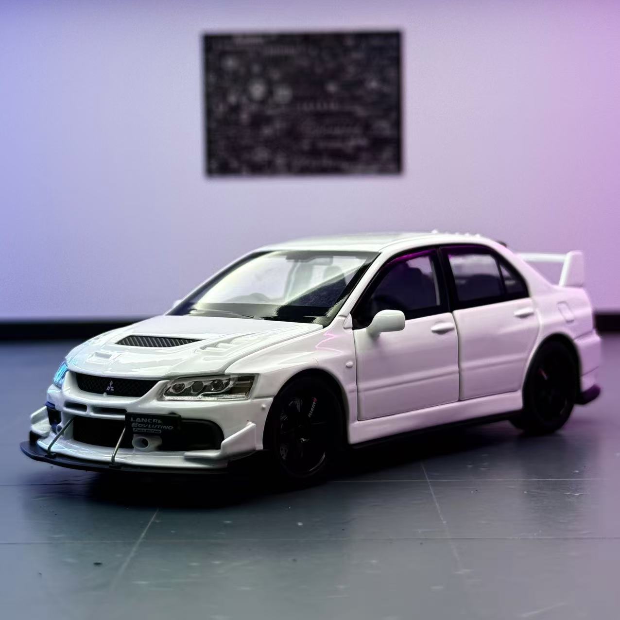 Zhongyuanxing modelo de coche 1 a 32 decoración del modelo de coche deportivo de aleación EVO de novena generación