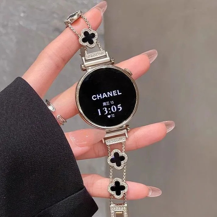 Suitable for Huawei Gt5/6 Watch Strap Gt4 Women's Four-Leaf Clover Bracelet Gt3/2Pro New Watch5Fit4