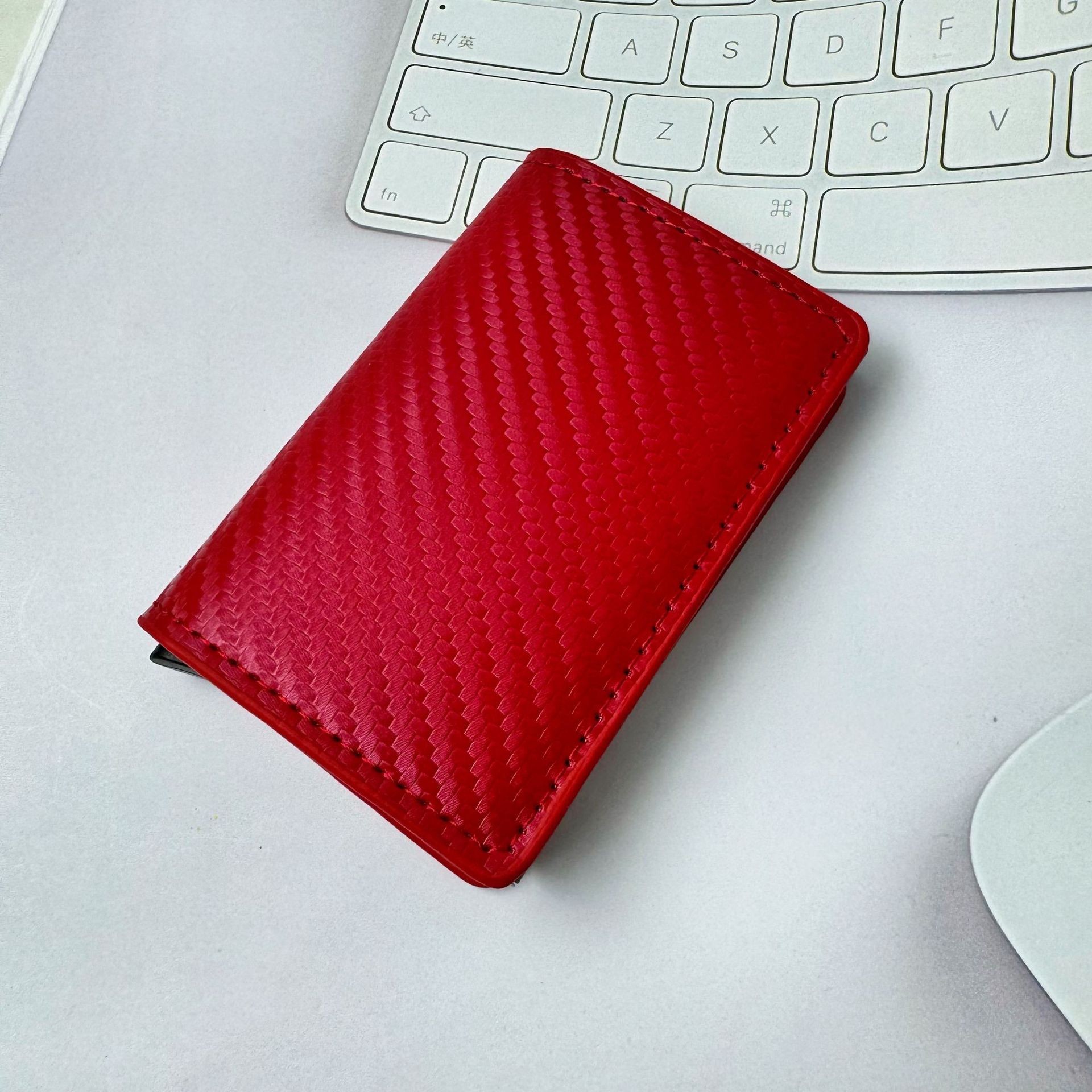 Transfronterizos para hombres cepillo antirrobo anti-damagnetizado fibra de carbono RFID bolsa de tarjetas de aleación de aluminio bolsa de tarjetas bancarias Amazon stock