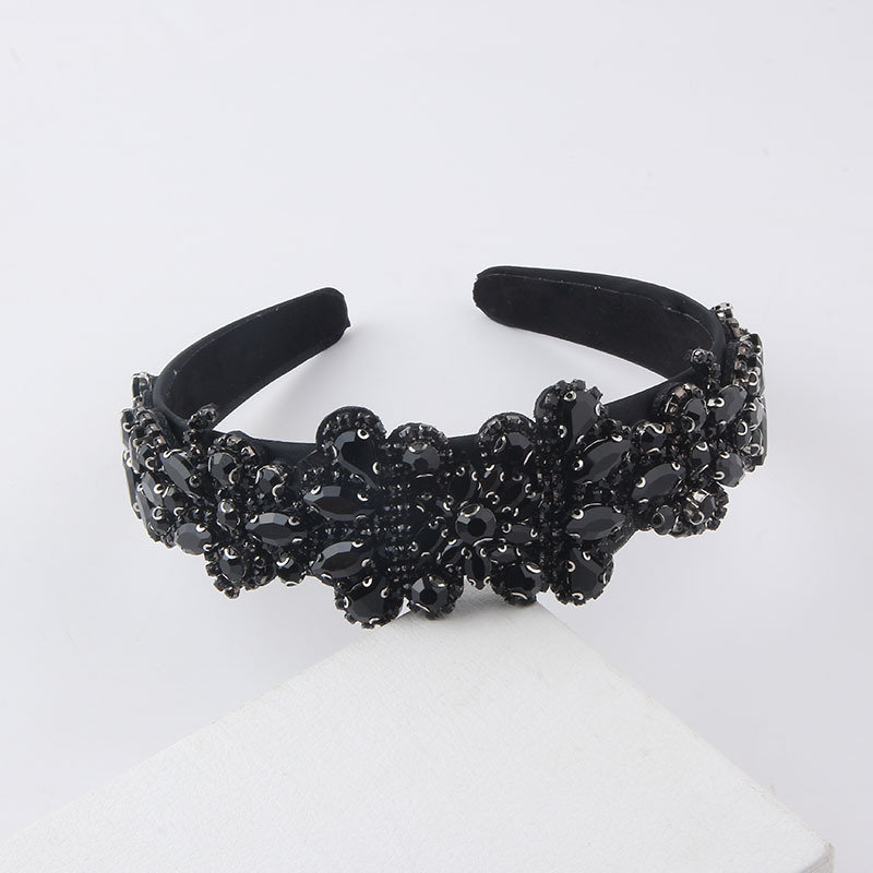 New Fashion Baroque Diamond-embedded Court  Women's Retro Wide-brimmed Headband display picture 6