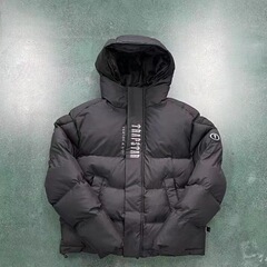 外贸Trapstar连帽棉服Hoodedpufferjacket男士休闲百搭夹克加厚
