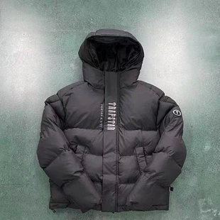 Импортная хлопковая куртка с капюшоном Trapstar, утеплённая куртка-пуховик мужская, повседневная универсальная