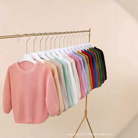 跨境爆款男女婴童100%纯棉基础款A类套头毛衣针织衫20种颜色现货