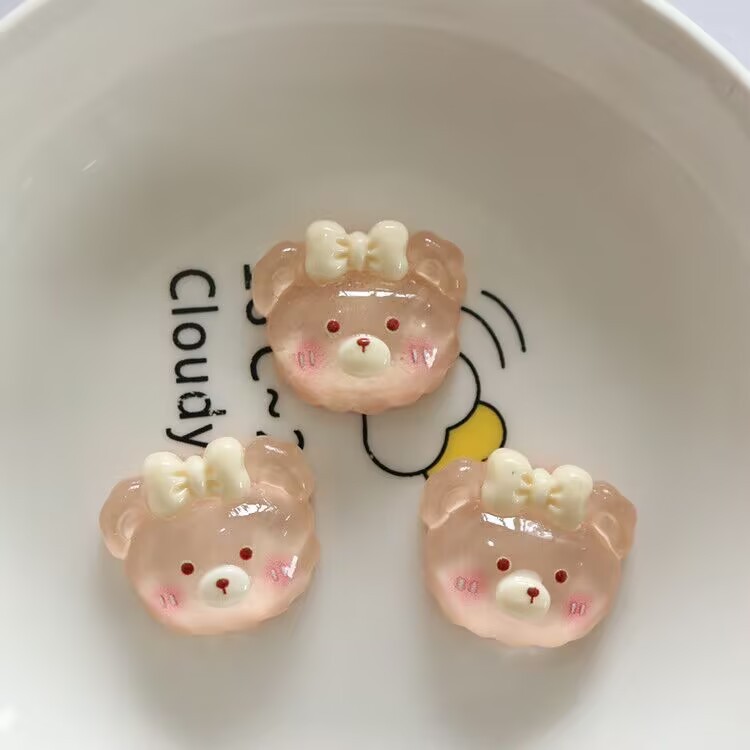冰透太阳鸭兔子动物树脂配件DIY奶油胶发饰头绳手机壳鞋扣材料|undefined