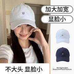 新款可爱小猫刺绣棒球帽女春夏薄款遮阳鸭舌帽校园风学生百搭帽子