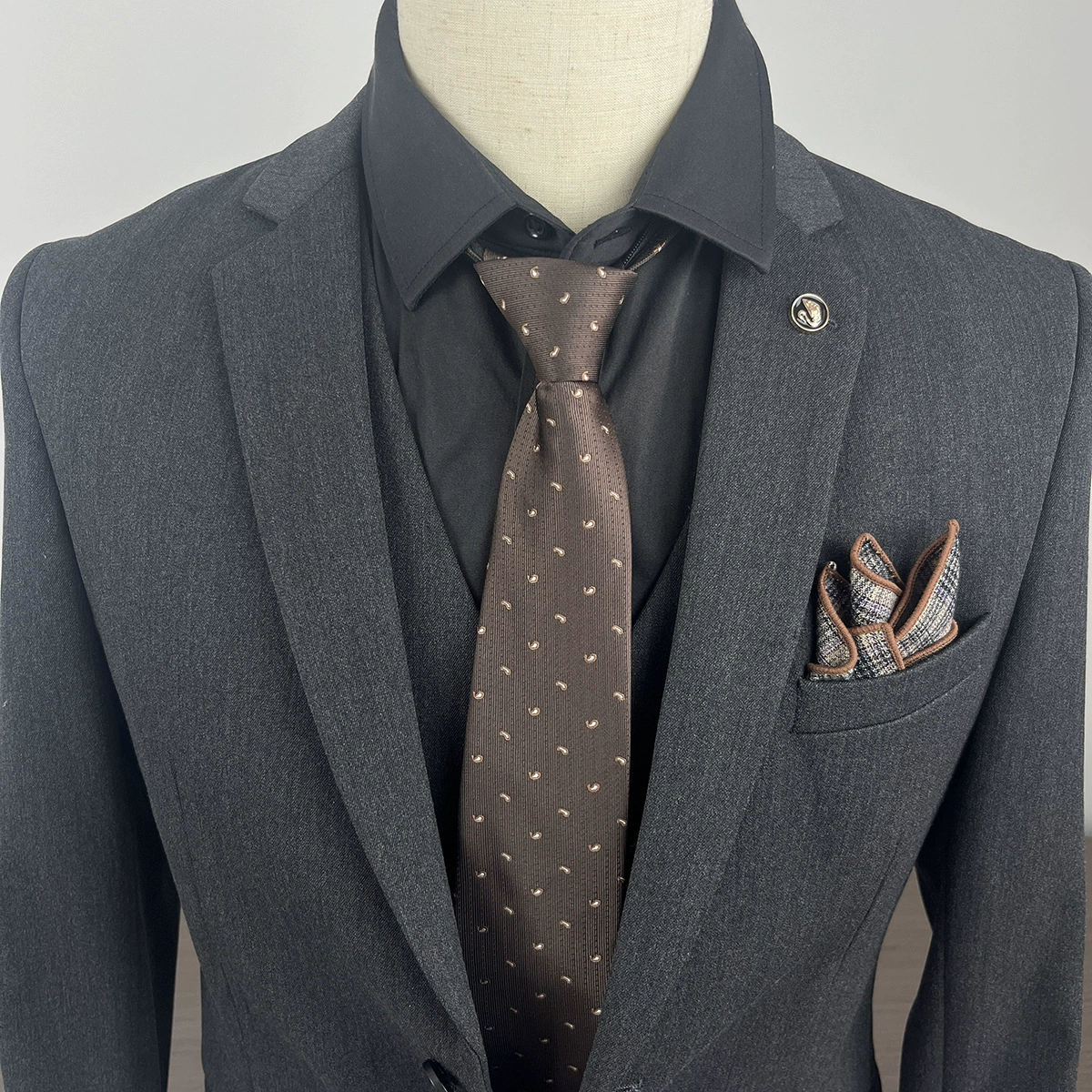 Men's tie, suit for leisure with zipper, direct factory sales, 8cm