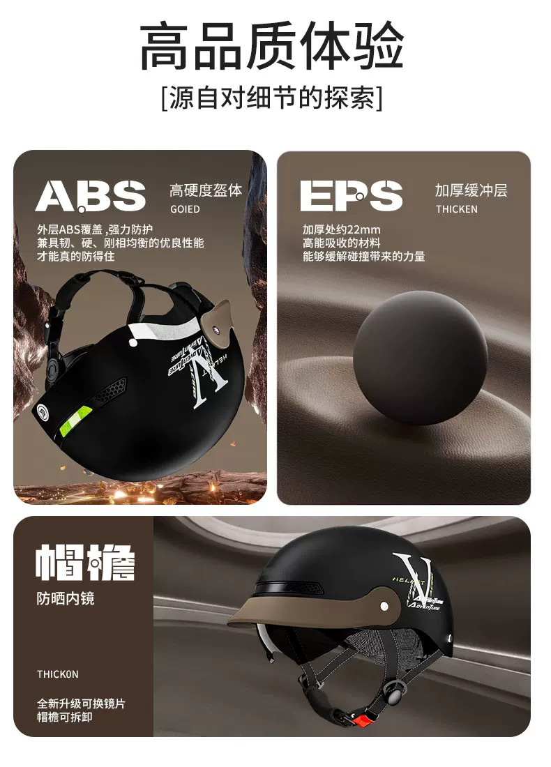3C Certified Electric Motorcycle Helmet for Men, Summer Sun Protection, Breathable, All-Season Safety Helmet, Delivery Service