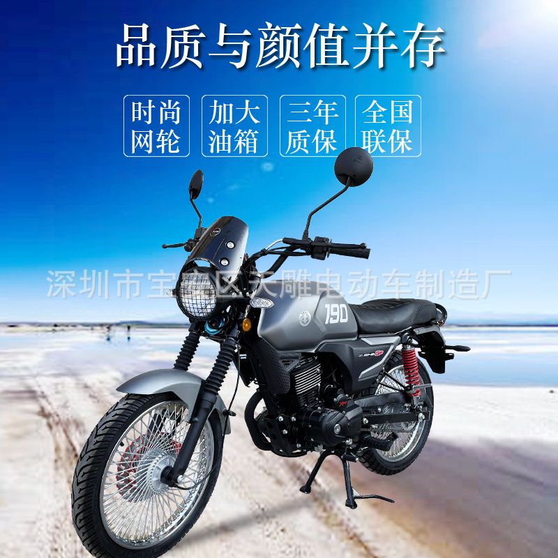 Nuevo retro príncipe 190c equilibrio de cadena hombre coche deportivo de calle nacional cuatro motocicleta de inyección eléctrica de combustible puede ser la tarjeta