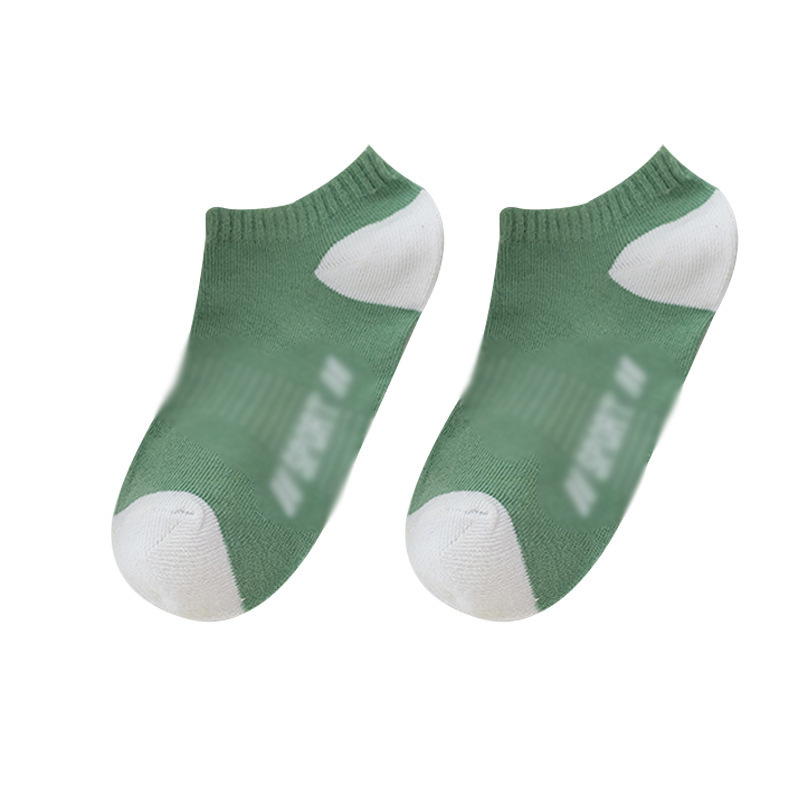 Calcetines invisibles para hombre estilo primavera y otoño con letras en bloques de color, calcetines cortos casuales invisibles de corte bajo para hombre, suministro al por mayor a precios bajos.