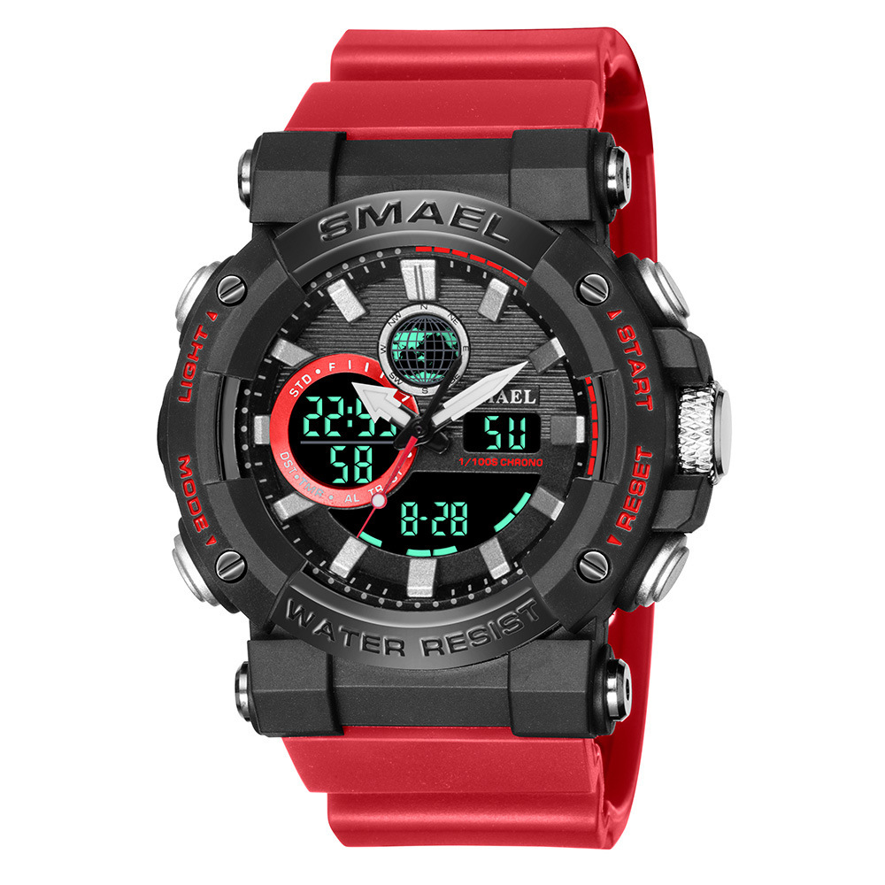 Smael Smair 8048 hombres reloj deportivo tendencia multifuncional cinta juventud impermeable reloj electrónico
