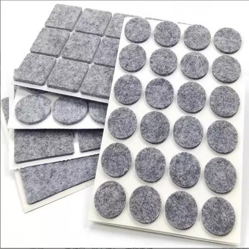 批发带背胶自粘家具防滑毛毡脚垫桌椅保护毛毡垫片密封毛毡垫圈