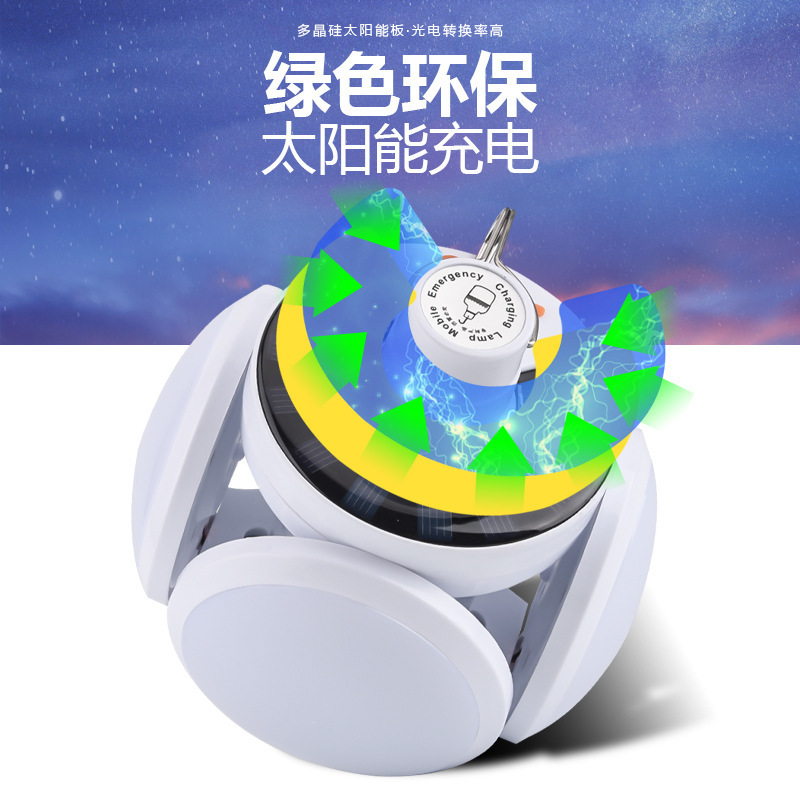 Cross-border solar football lights, night market lights, stall lights 2029 football lights LED power outage emergency bulbs camping lights
