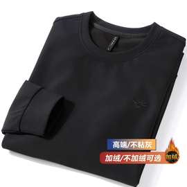 轻奢级男士卫衣秋季不粘灰男式衣服宽松大码套头衫加绒男装外套02