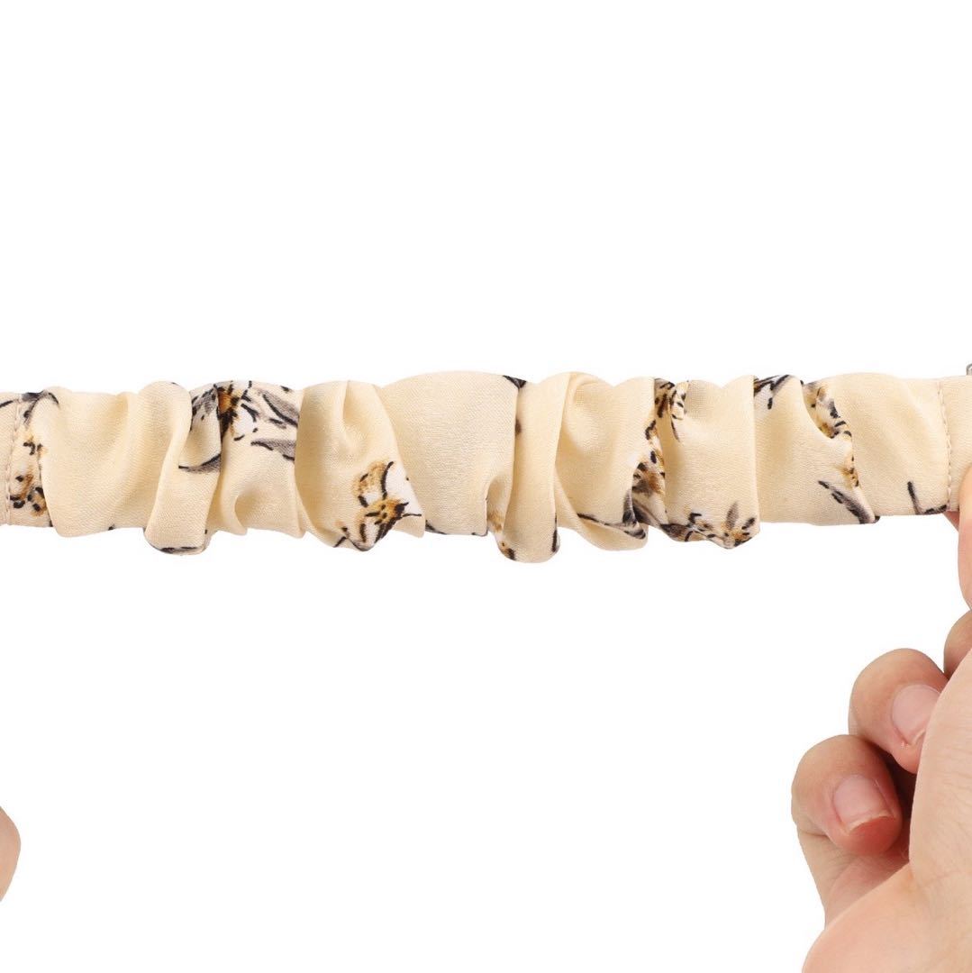 Adecuado para Fitbit Versa3 correa de intestino grueso poliéster elástico tela impresa banda de pelo correa elástica