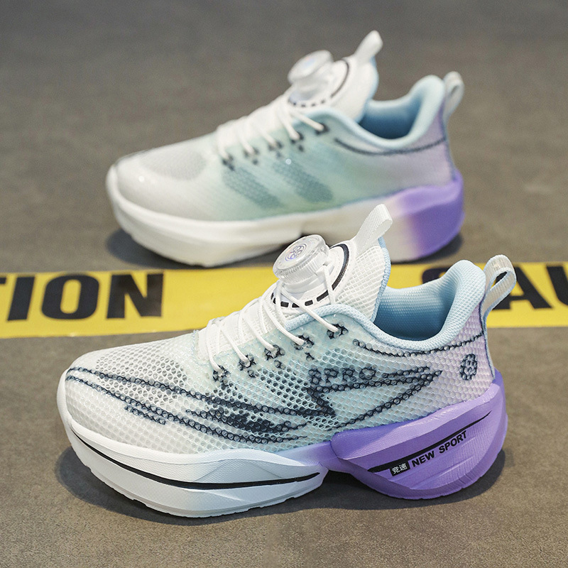 2025 nuevos zapatos de verano para niños, zapatos deportivos para niños, zapatos para correr de conejo rojo de tablero de carbono profesional ligero para estudiantes de escuela primaria