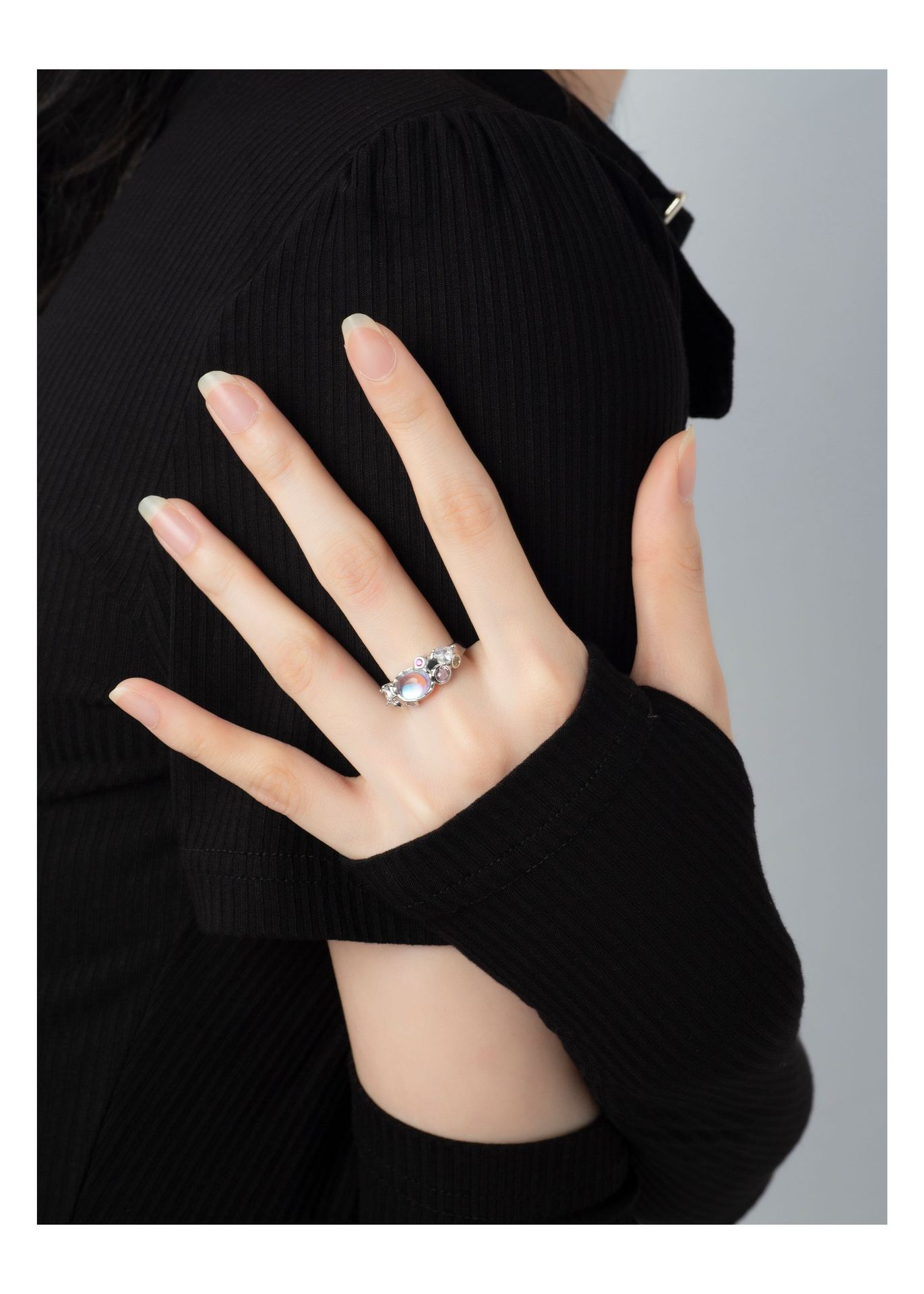 Fashion Geometric Copper Plating Zircon Rings 1 Piece