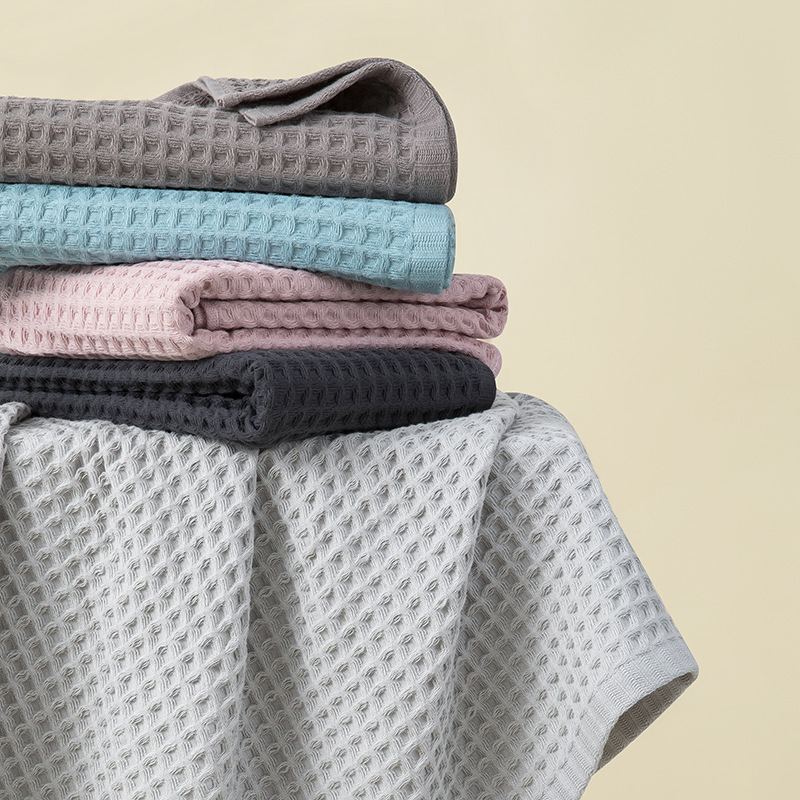 Foreign trade cross-border 4 waffle bath towel cotton absorbent large size bath towel adult business trip large bath towel Foreign trade cross-border 4 waffle bath towel cotton absorbent large size bath towel adult business trip large bath towel