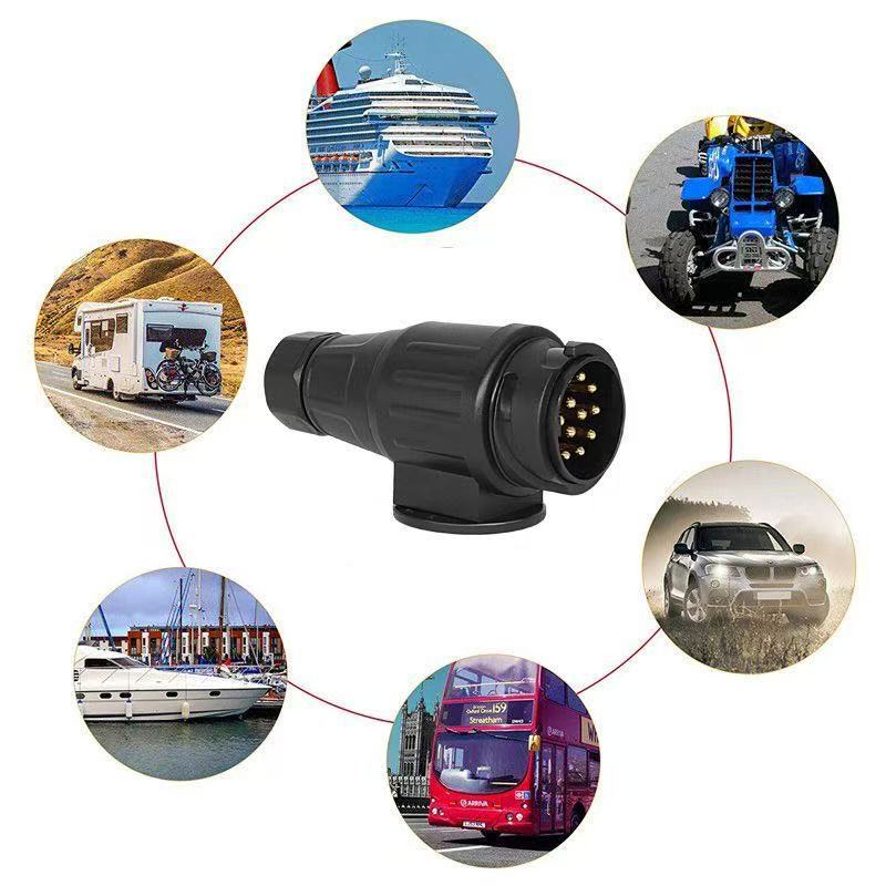 European-Style Vehicle 13-Pin 12-Volt Plug 13-Hole Trailer Signal Light Display