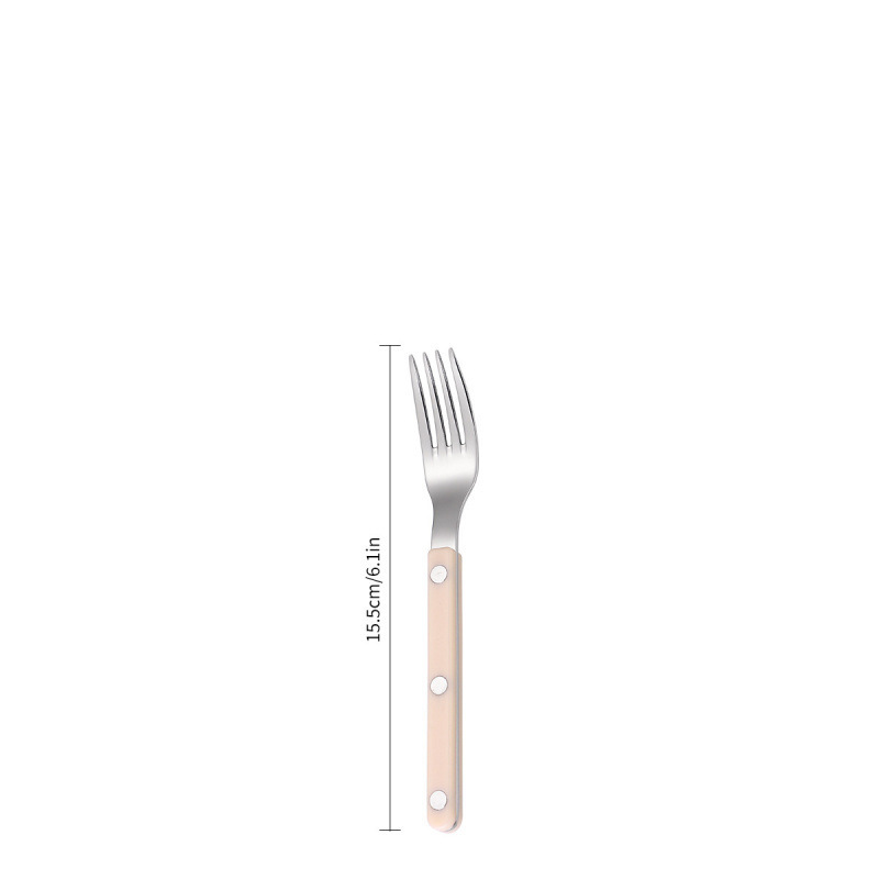 Bistec de acero inoxidable 304, cuchillo y tenedor, imitación de grano de madera, mango de tres clavos, vajilla, cuchillo, tenedor y cuchara de comida occidental, juego de cuchara de postre de alta calidad
