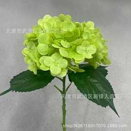 单头手感保湿绣球仿真花高端婚礼装饰花材批发假花软装外贸工厂