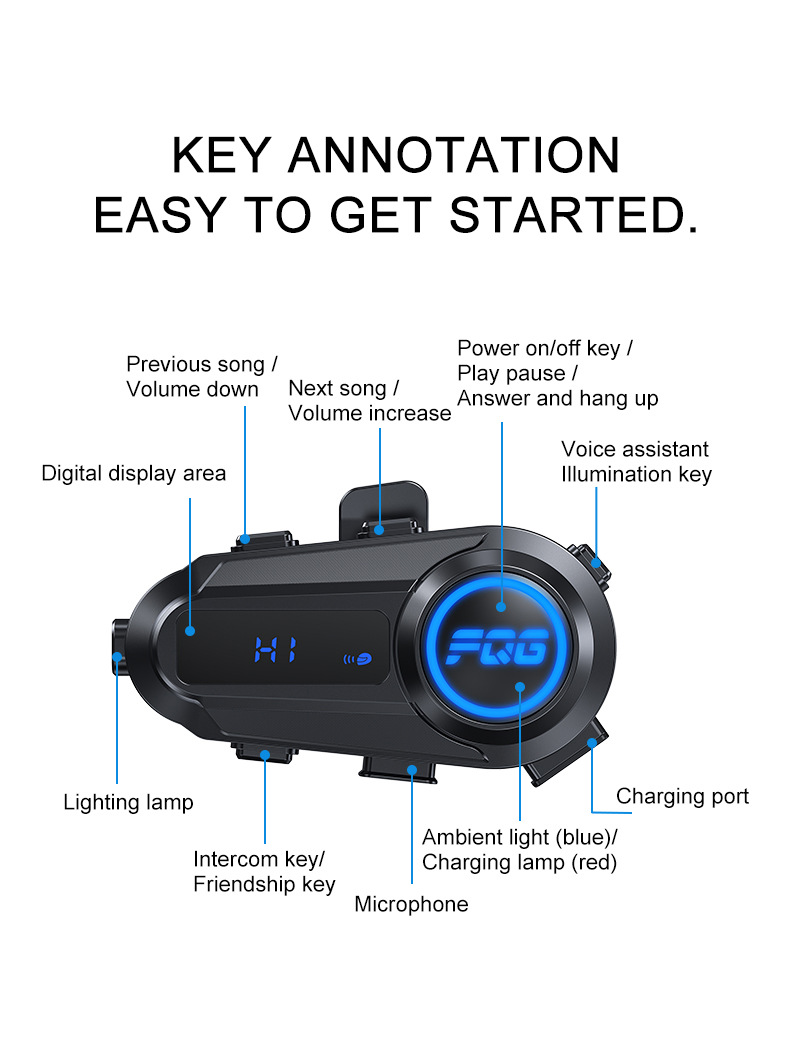 Y08 Cross-Border New Model Helmet Bluetooth Headset Mp3 Mixing Music Sharing Lcd Screen Fm Intercom Helmet Headset