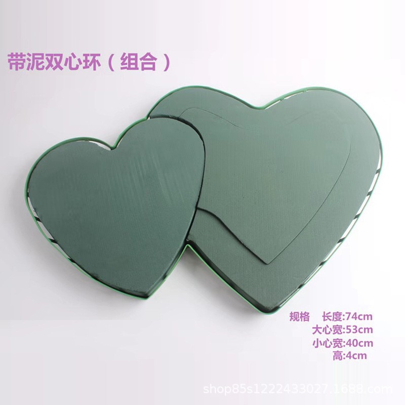 Flor de barro boda coche flor de barro con ventosa arreglo floral rectangular en forma de corazón en forma de V flor barro decoración suministros