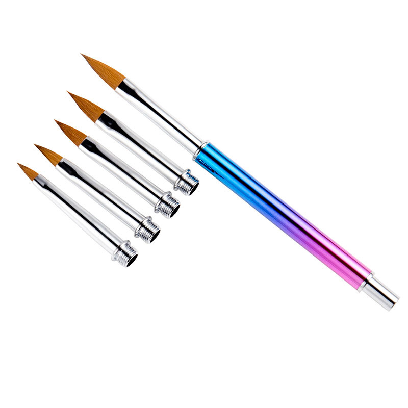 跨境美甲拉线笔光疗笔彩绘笔刷套装  自带多种尺寸可拆卸金属手柄