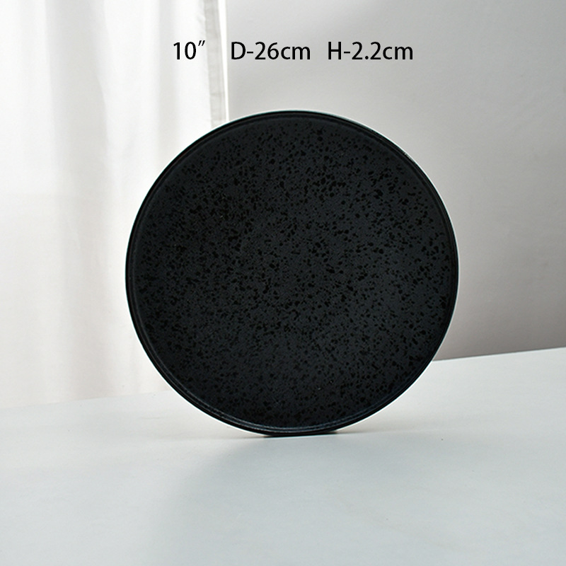 Plato de filete Plato de cerámica de mármol Plato de platos de restaurante Plato de hierba Plato de filete casero Plato de hotel Plato de comida occidental