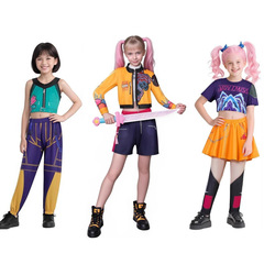 跨境欧美新款k-pop恶魔猎人动漫角色扮演服流行歌手万圣节装扮儿
