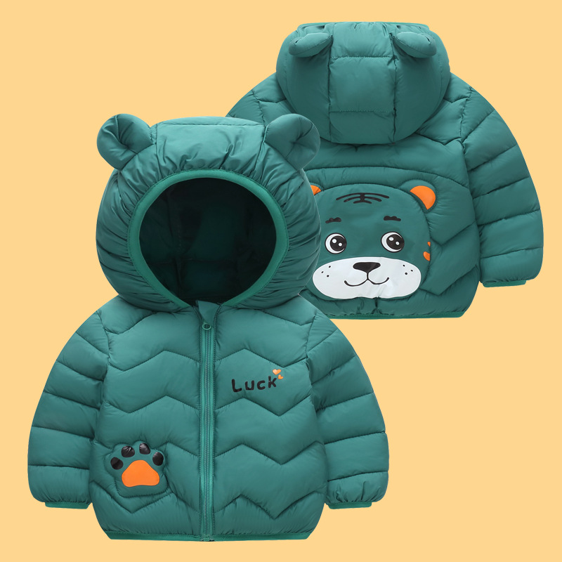 871 ropa de algodón ligero de dibujos animados para niños, ropa de algodón para bebés pequeños y medianos, ropa de abrigo de algodón para niños y niñas de otoño e invierno