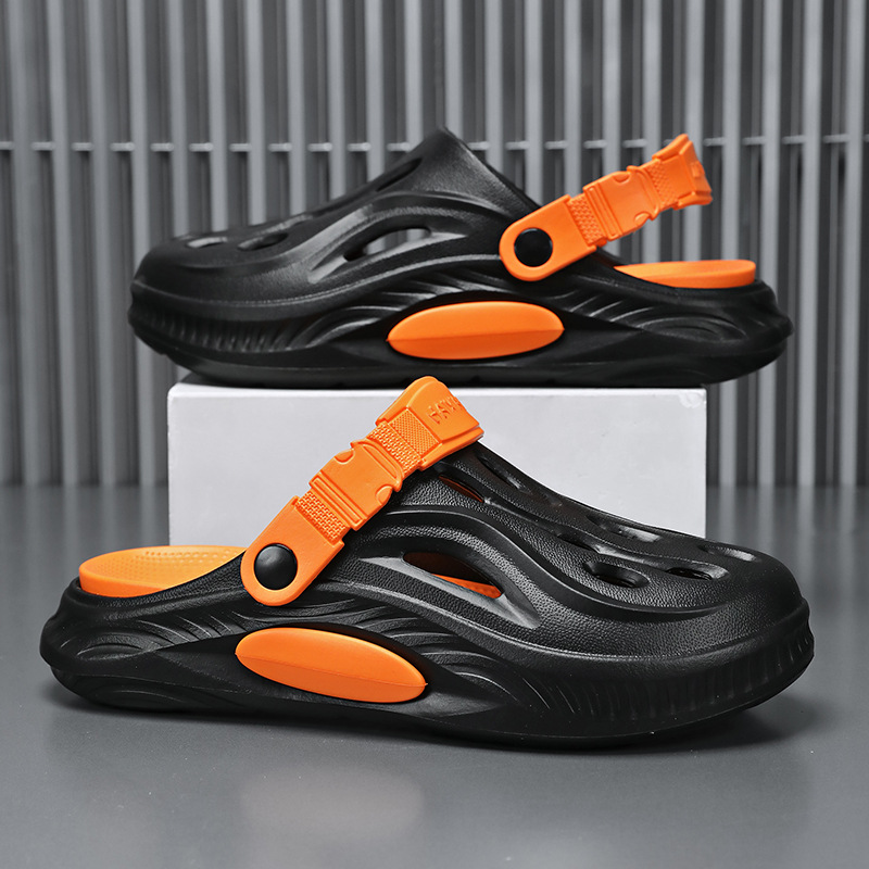 Primavera y verano hogar casual perezoso transpirable multicolor zapatos planos de fondo plano cómodo fuera de la playa zapatos perezosos de hombre