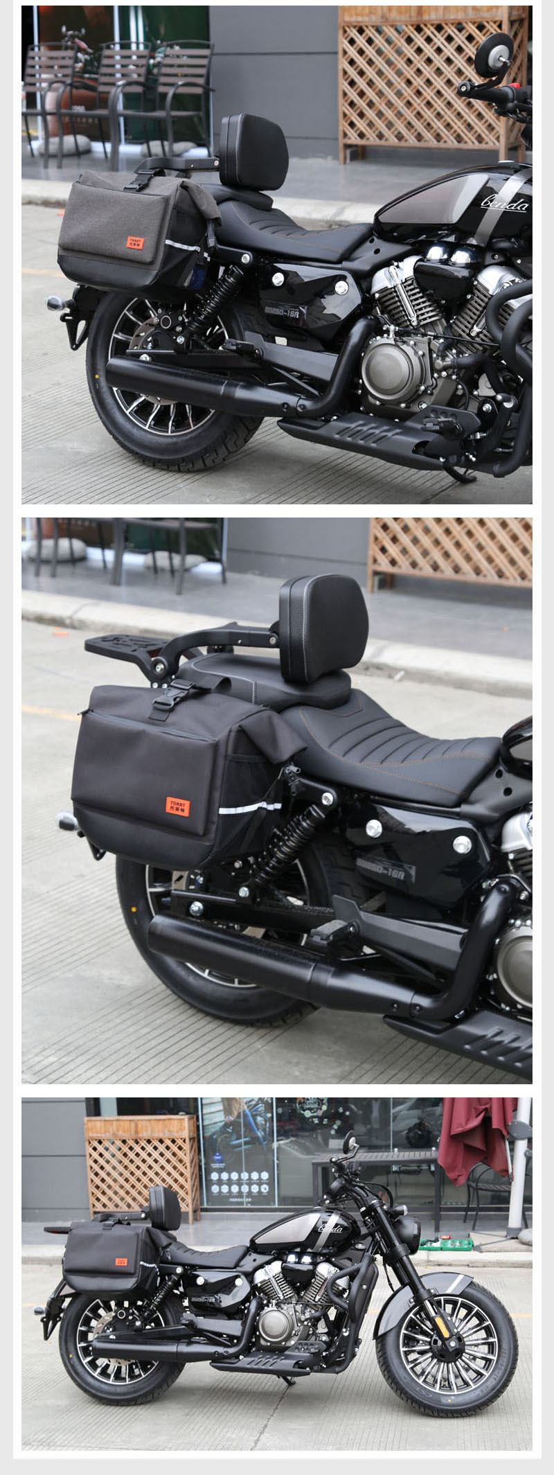 Suitable for benda gray stone 250 bumper modification bumper folding backrest rear shelf quick release side bag waterproof accessories