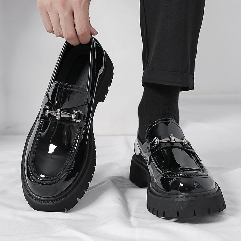 Demi-season loafers platform English style