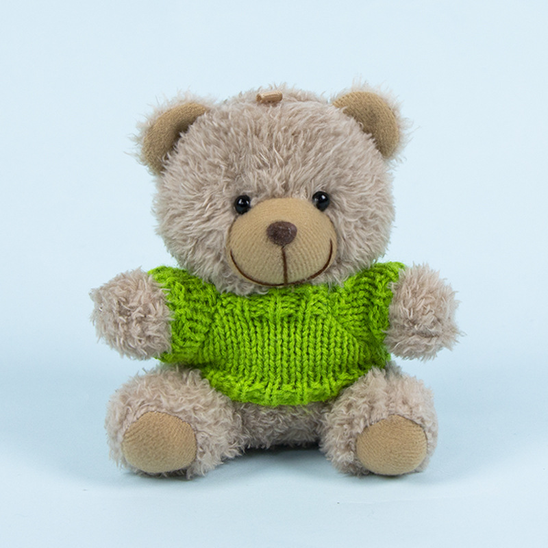 Lindo osito llavero colgante regalo creativo muñecas de peluche vestidas osito de peluche colgante de mochilas escolares para parejas