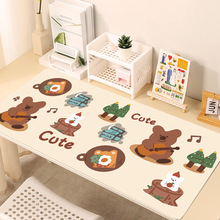 鼠标垫超大可爱小熊键盘垫加大加厚锁边批发大号办公桌垫一件代发