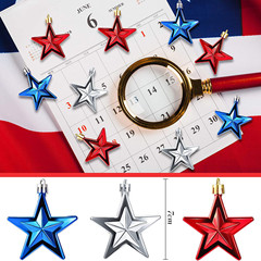 跨境新品36件懸掛式節日星空裝飾品獨立日星星裝飾品