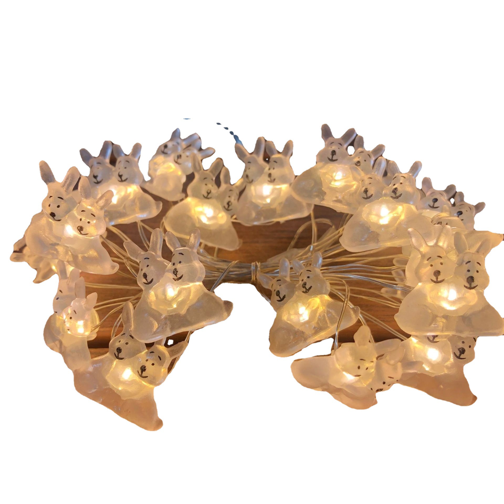 LED lámpara de modelado de alambre de cobre de Pascua Zanahoria Conejo pollo Lámpara Luminosa cadena Lámpara decorativa lámpara de alambre de cobre cadena lámpara de color