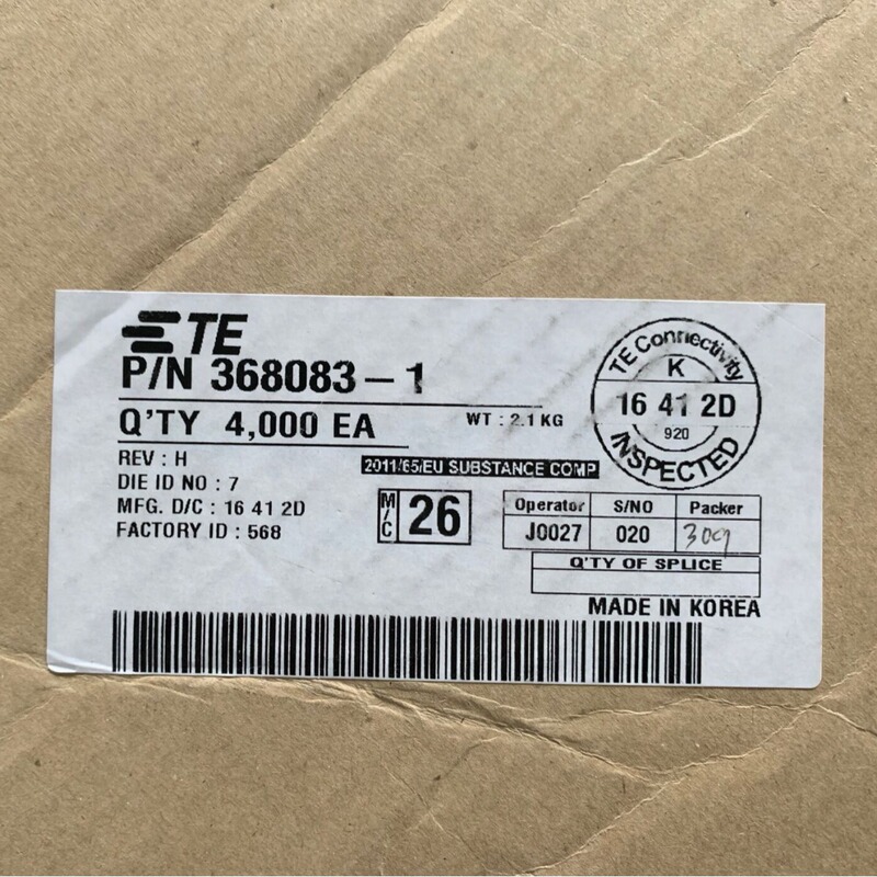 In-Stock Supply 368083-1 Original Genuine Te Terminals In-Stock Supply 368083-1 Original Genuine Te Terminals