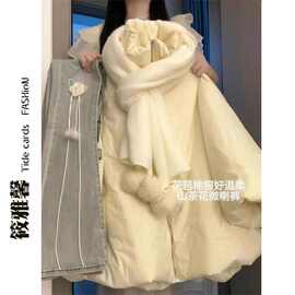 小个子花苞灯笼袖棉服女新款冬季加厚保暖宽松棉衣外套棉袄潮