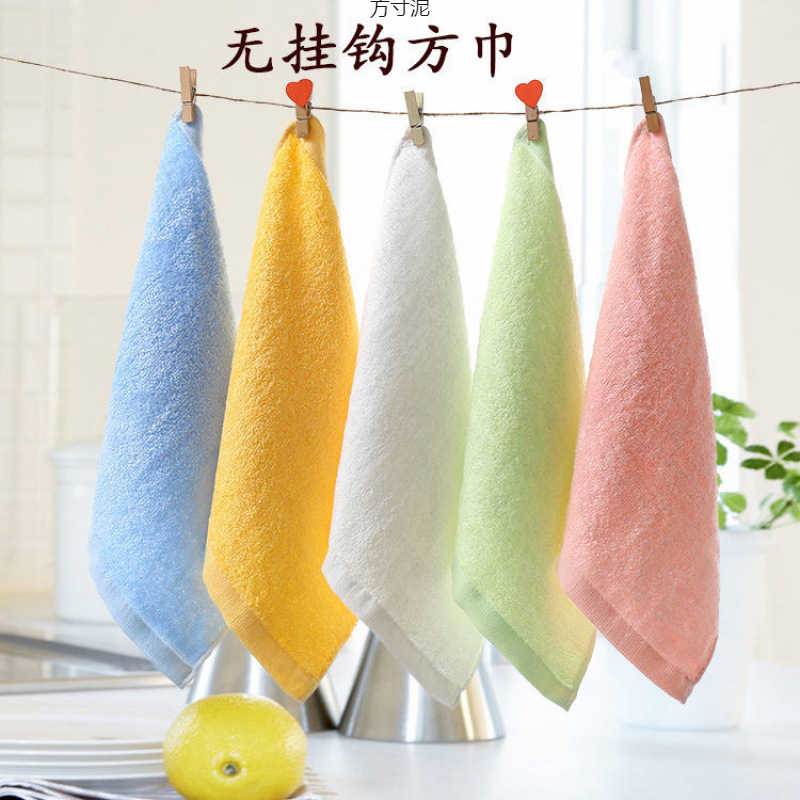 5-Pack Bamboo Charcoal Bamboo Fiber Small Square Towels for Babies and Children, Soft Face Towels, Absorbent Square Towels