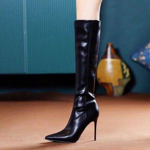 Over-the-knee pure desire pointed toe fashion boots, thin heel fairy style, stylish and versatile over-the-knee boots