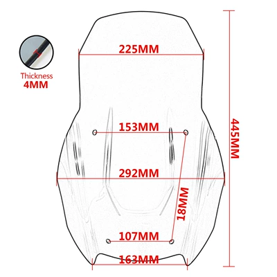 Shield, Motorcycle front windshield