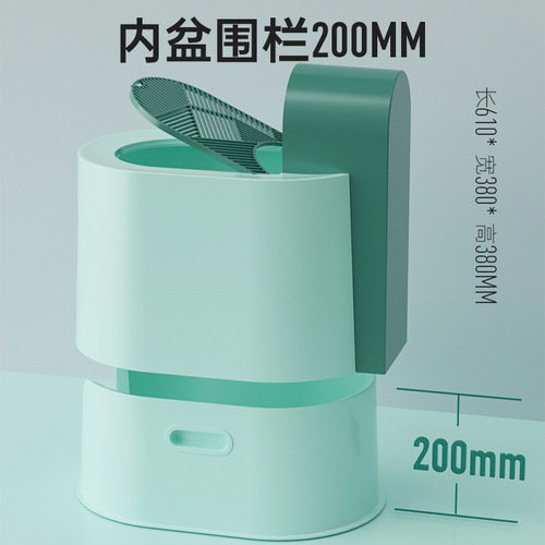 mpets fully enclosed cat litter box extra large anti-splash with sand top-in cat toilet toilet cat poop box